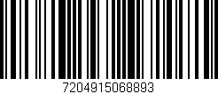 Código de barras (EAN, GTIN, SKU, ISBN): '7204915068893'