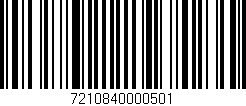 Código de barras (EAN, GTIN, SKU, ISBN): '7210840000501'