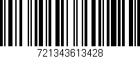 Código de barras (EAN, GTIN, SKU, ISBN): '721343613428'