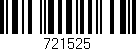 Código de barras (EAN, GTIN, SKU, ISBN): '721525'