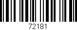Código de barras (EAN, GTIN, SKU, ISBN): '72181'