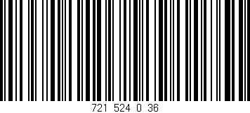 Código de barras (EAN, GTIN, SKU, ISBN): '721_524_0_36'