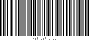 Código de barras (EAN, GTIN, SKU, ISBN): '721_524_0_38'