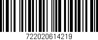 Código de barras (EAN, GTIN, SKU, ISBN): '722020614219'