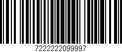 Código de barras (EAN, GTIN, SKU, ISBN): '7222222099997'