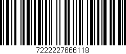 Código de barras (EAN, GTIN, SKU, ISBN): '7222227666118'