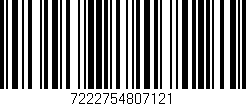 Código de barras (EAN, GTIN, SKU, ISBN): '7222754807121'
