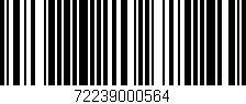 Código de barras (EAN, GTIN, SKU, ISBN): '72239000564'