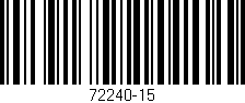 Código de barras (EAN, GTIN, SKU, ISBN): '72240-15'