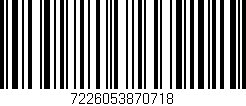 Código de barras (EAN, GTIN, SKU, ISBN): '7226053870718'