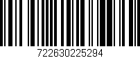 Código de barras (EAN, GTIN, SKU, ISBN): '722630225294'