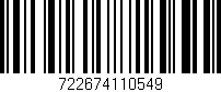 Código de barras (EAN, GTIN, SKU, ISBN): '722674110549'