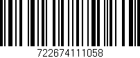 Código de barras (EAN, GTIN, SKU, ISBN): '722674111058'