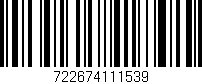 Código de barras (EAN, GTIN, SKU, ISBN): '722674111539'