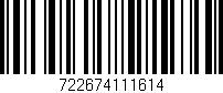 Código de barras (EAN, GTIN, SKU, ISBN): '722674111614'