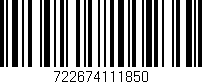 Código de barras (EAN, GTIN, SKU, ISBN): '722674111850'
