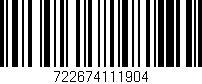 Código de barras (EAN, GTIN, SKU, ISBN): '722674111904'