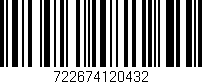 Código de barras (EAN, GTIN, SKU, ISBN): '722674120432'