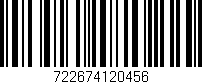 Código de barras (EAN, GTIN, SKU, ISBN): '722674120456'