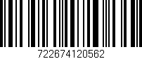 Código de barras (EAN, GTIN, SKU, ISBN): '722674120562'