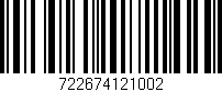 Código de barras (EAN, GTIN, SKU, ISBN): '722674121002'
