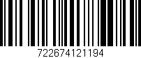 Código de barras (EAN, GTIN, SKU, ISBN): '722674121194'