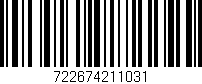Código de barras (EAN, GTIN, SKU, ISBN): '722674211031'