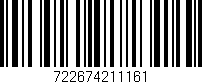 Código de barras (EAN, GTIN, SKU, ISBN): '722674211161'