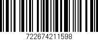 Código de barras (EAN, GTIN, SKU, ISBN): '722674211598'