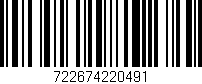 Código de barras (EAN, GTIN, SKU, ISBN): '722674220491'