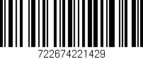 Código de barras (EAN, GTIN, SKU, ISBN): '722674221429'