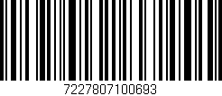 Código de barras (EAN, GTIN, SKU, ISBN): '7227807100693'