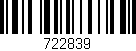 Código de barras (EAN, GTIN, SKU, ISBN): '722839'