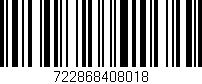 Código de barras (EAN, GTIN, SKU, ISBN): '722868408018'