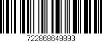 Código de barras (EAN, GTIN, SKU, ISBN): '722868649893'