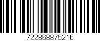 Código de barras (EAN, GTIN, SKU, ISBN): '722868875216'