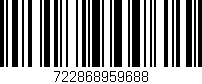 Código de barras (EAN, GTIN, SKU, ISBN): '722868959688'
