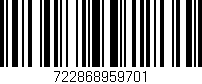 Código de barras (EAN, GTIN, SKU, ISBN): '722868959701'