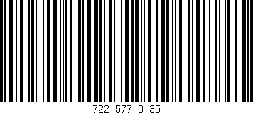 Código de barras (EAN, GTIN, SKU, ISBN): '722_577_0_35'
