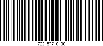 Código de barras (EAN, GTIN, SKU, ISBN): '722_577_0_38'