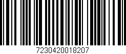Código de barras (EAN, GTIN, SKU, ISBN): '7230420018207'