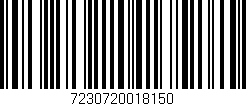 Código de barras (EAN, GTIN, SKU, ISBN): '7230720018150'