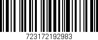 Código de barras (EAN, GTIN, SKU, ISBN): '723172192983'