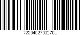 Código de barras (EAN, GTIN, SKU, ISBN): '7233402700270L'