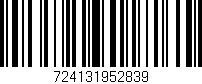 Código de barras (EAN, GTIN, SKU, ISBN): '724131952839'