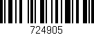 Código de barras (EAN, GTIN, SKU, ISBN): '724905'