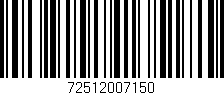 Código de barras (EAN, GTIN, SKU, ISBN): '72512007150'