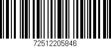 Código de barras (EAN, GTIN, SKU, ISBN): '72512205846'