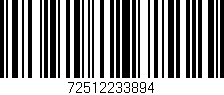 Código de barras (EAN, GTIN, SKU, ISBN): '72512233894'