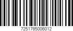 Código de barras (EAN, GTIN, SKU, ISBN): '7251785006012'